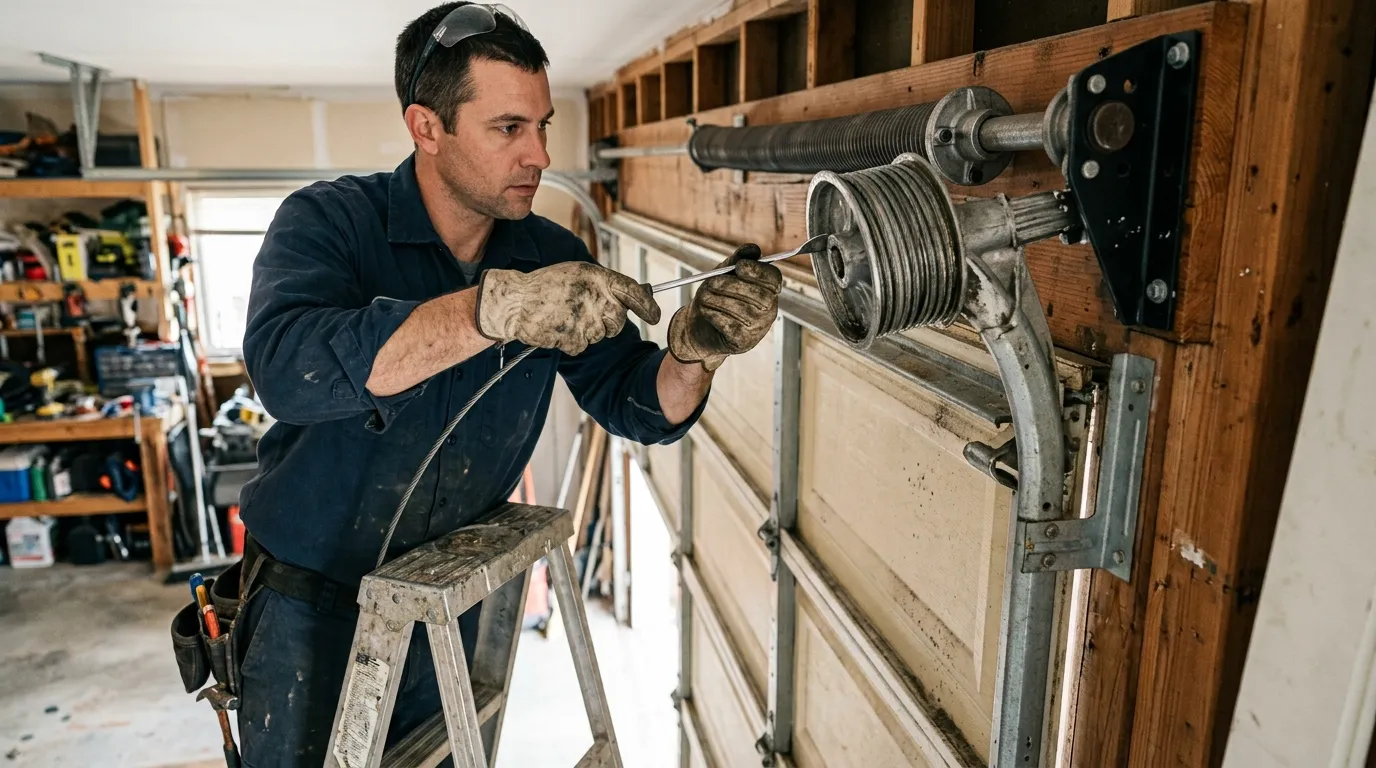Garage Door Cable Repair for Bridgeport's 1960s Housing Stock in Saginaw