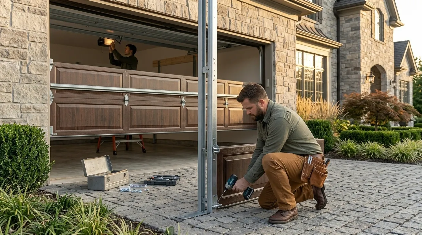 New garage door installed on a Saginaw Michigan home